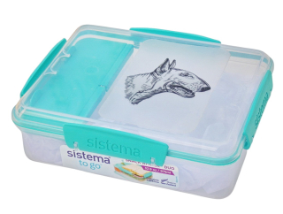 Svačinový box Sistema - bulteriér bílý