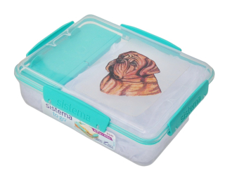 Svačinový box Sistema - bordó doga