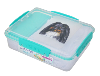 Svačinový box Sistema - šeltie tricolor