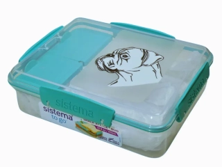 Svačinový box Sistema - boxer bílý