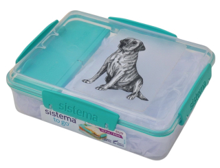 Svačinový box Sistema - labrador čb