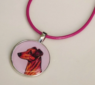 Německý pinč - bižuterní přívěsek