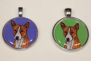 Basenji - bižuterní přívěsek