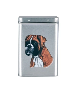 Plechová dóza  - boxer zlatý