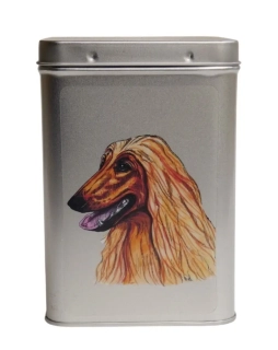 Plechová dóza - afgánský chrt 